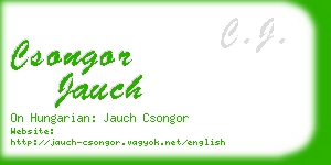 csongor jauch business card